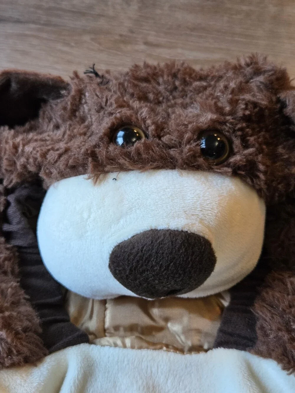 Brown Puppy Dog Halloween Costume Plush Hooded Jumpsuit Toddler size 4-6